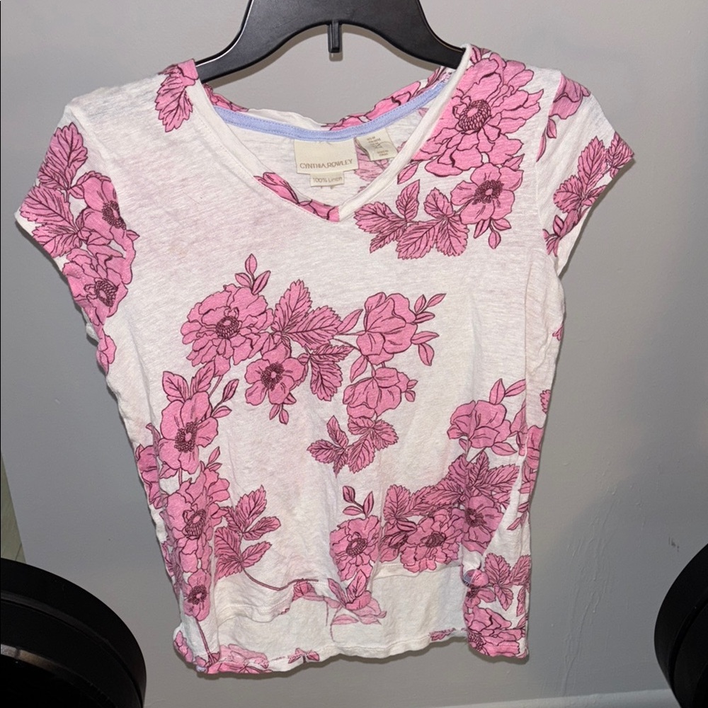 Women's Pink Floral Top